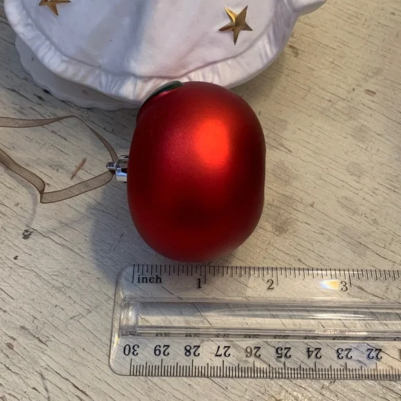 4 pc 🍎 IKEA Apple Christmas ornaments decorations holiday decor red fruit new - Picture 12 of 15